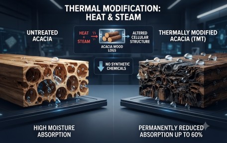 Thermally Modified Acacia vs. Chemical Treatment: The Definitive Sourcing Guide for Eco-Luxury Bathroom Accessories